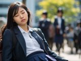 路上で寝る女性　千葉県　木更津市　2024年05月12日